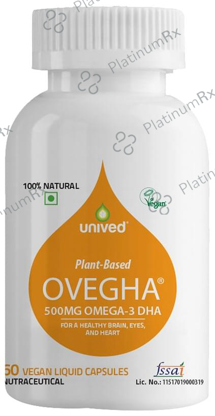 Unived Ovegha 500mg Omega 3 DHA Vegan Liquid Capsule