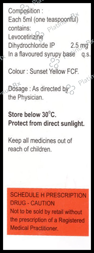 Allercet L 2.5mg Syrup 60ml