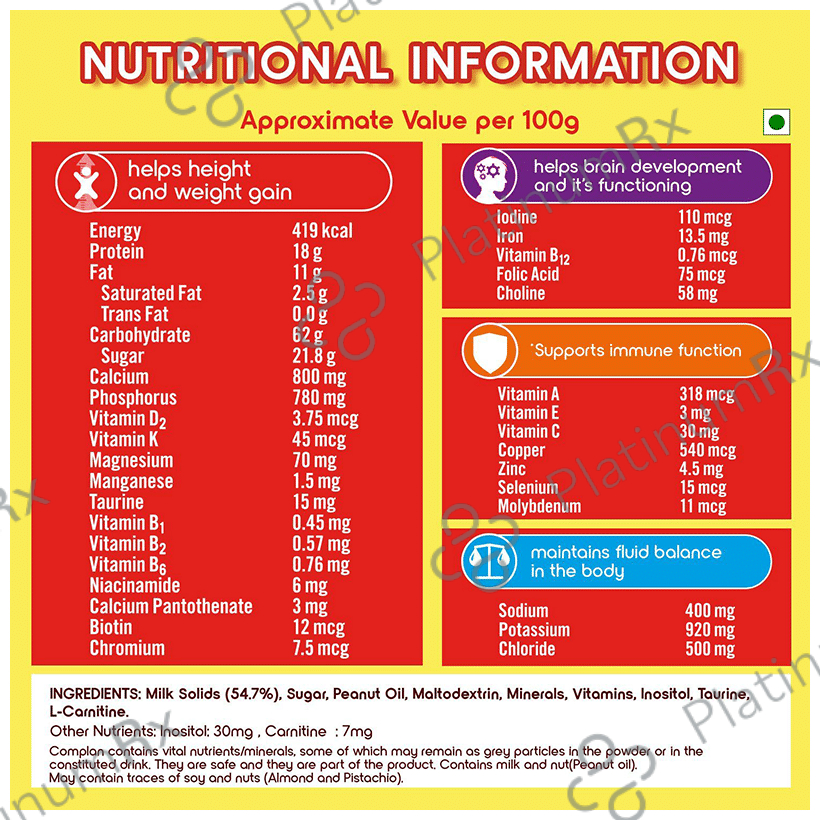 Complan Nutrition Drink Powder for Children - Nutrition Drink for Kids with Protein & 34 Vital Nutrients - Creamy Classic 500 gm