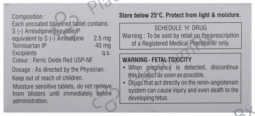 Eslo Tel 2.5/40mg Tablet 15s