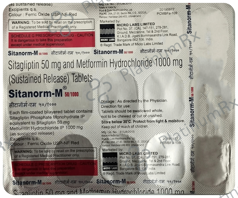 Sitanorm M 50/1000 Tablet SR