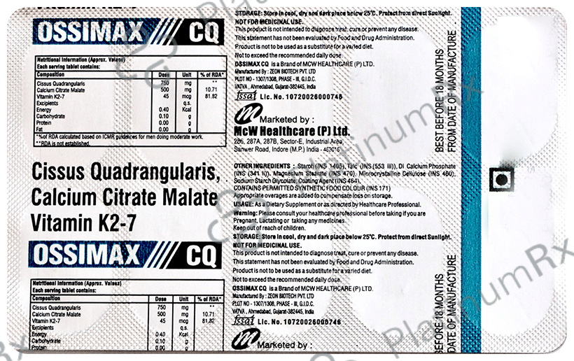 Ossimax CQ Tablet
