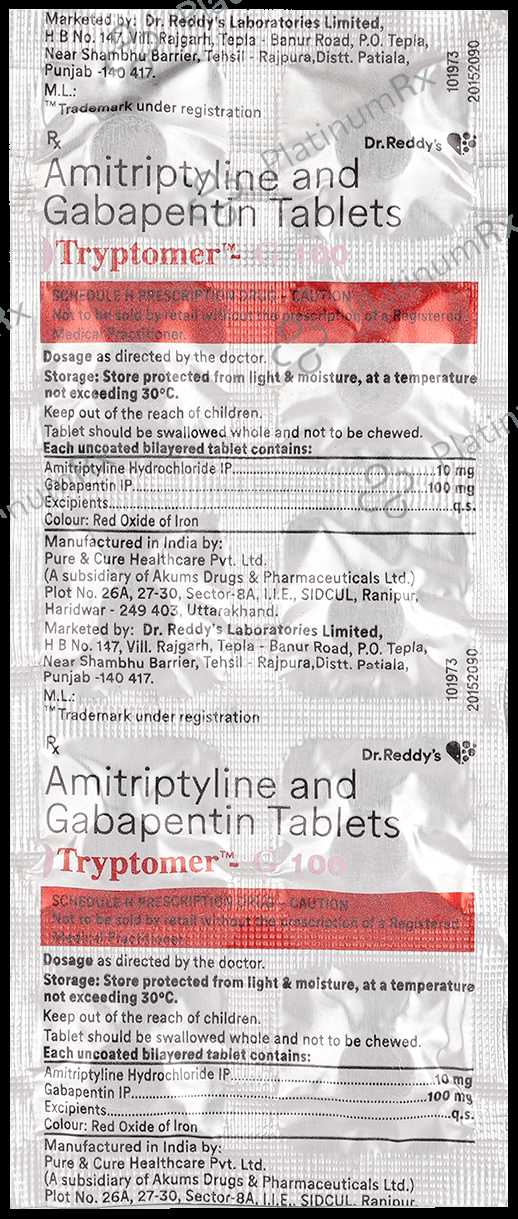 Tryptomer G 10/100mg Tablet 10s