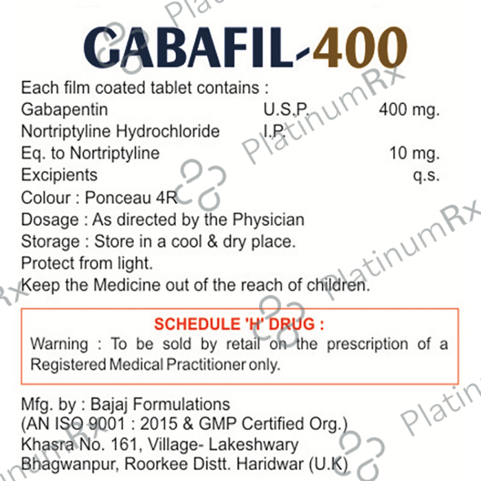 Gabafil 400 Tablet