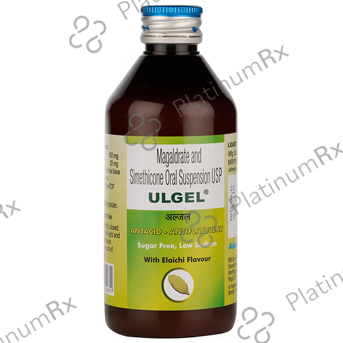 Ulgel Elaichi Sugar Free 400/20mg Oral Suspension 200ml