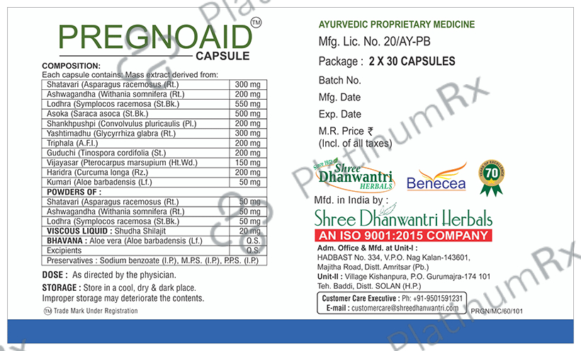 SDH Naturals Pregnoaid Capsule