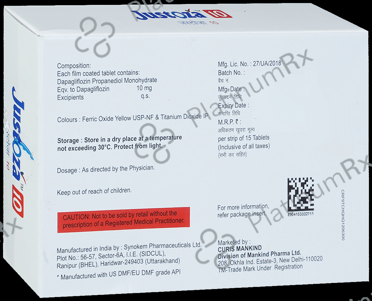 Justoza 10mg Tablet 15s