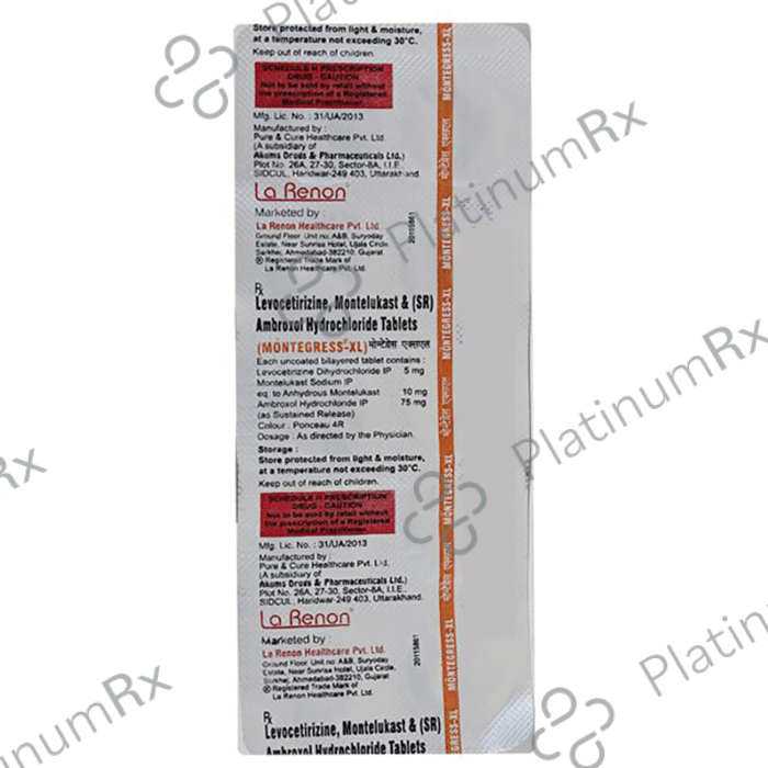 Montegress XL 75/5/10mg Tablet SR 10s