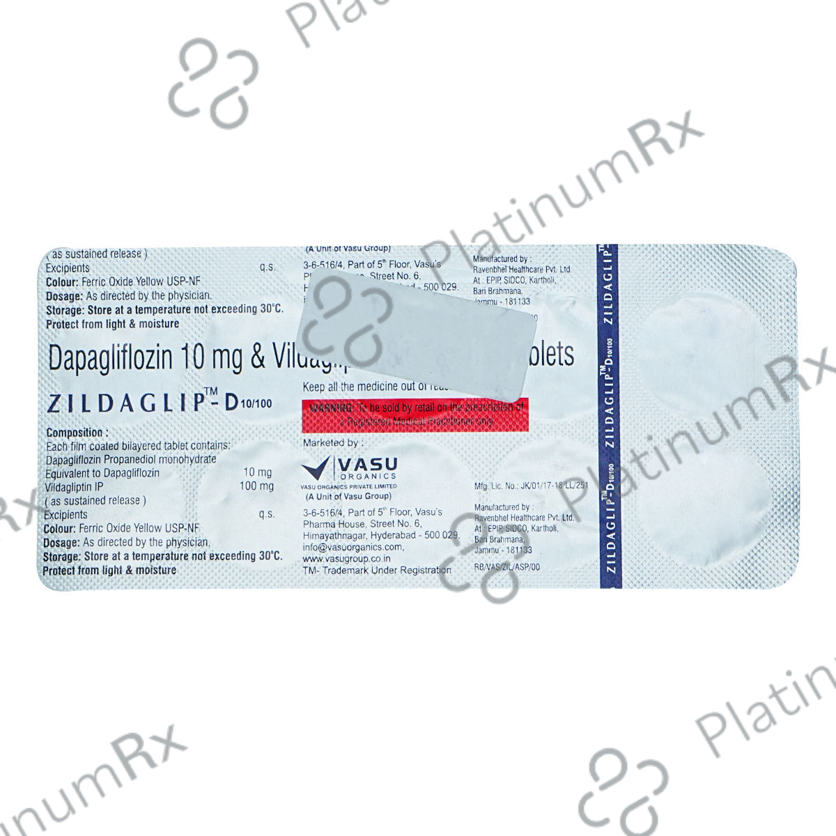 Zildaglip D 10/100mg Tablet 15s