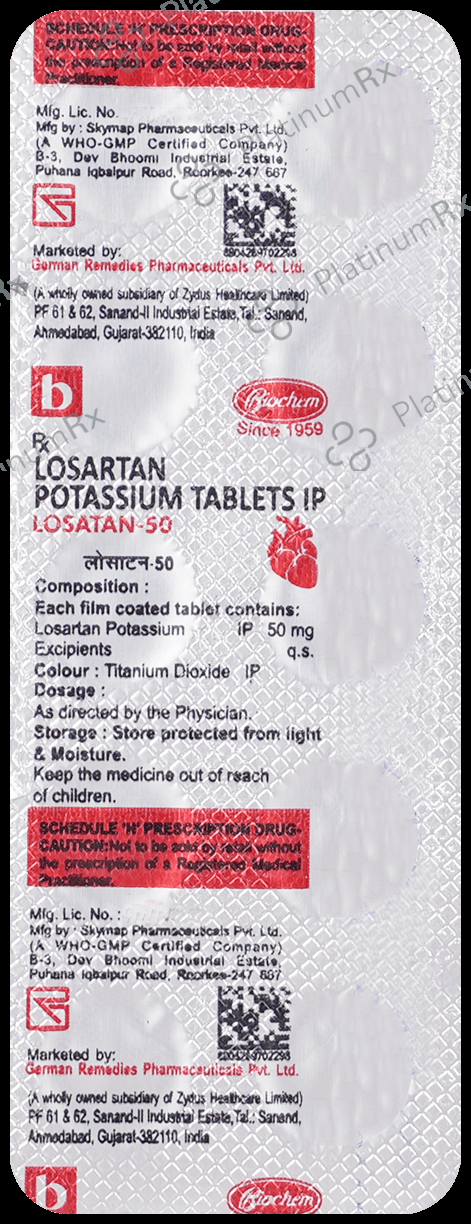 Losatan 50mg Tablet 10s