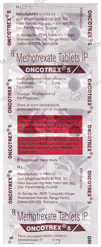 Oncotrex 5mg Tablet 10s