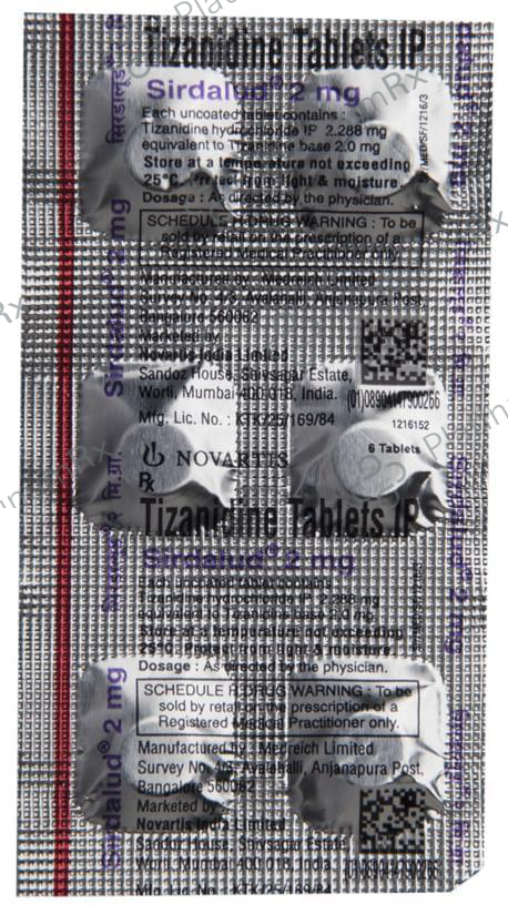Sirdalud 2mg Tablet