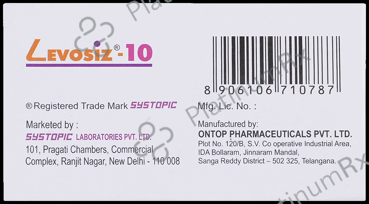 Levosiz 10mg Tablet 15s