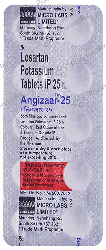 Angizaar 25mg Tablet 10s