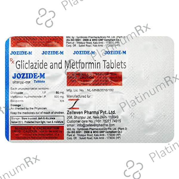 Jozide M 80/500mg Tablet 10s