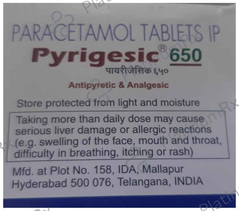 Pyrigesic 650 Tablet 15 Tablet