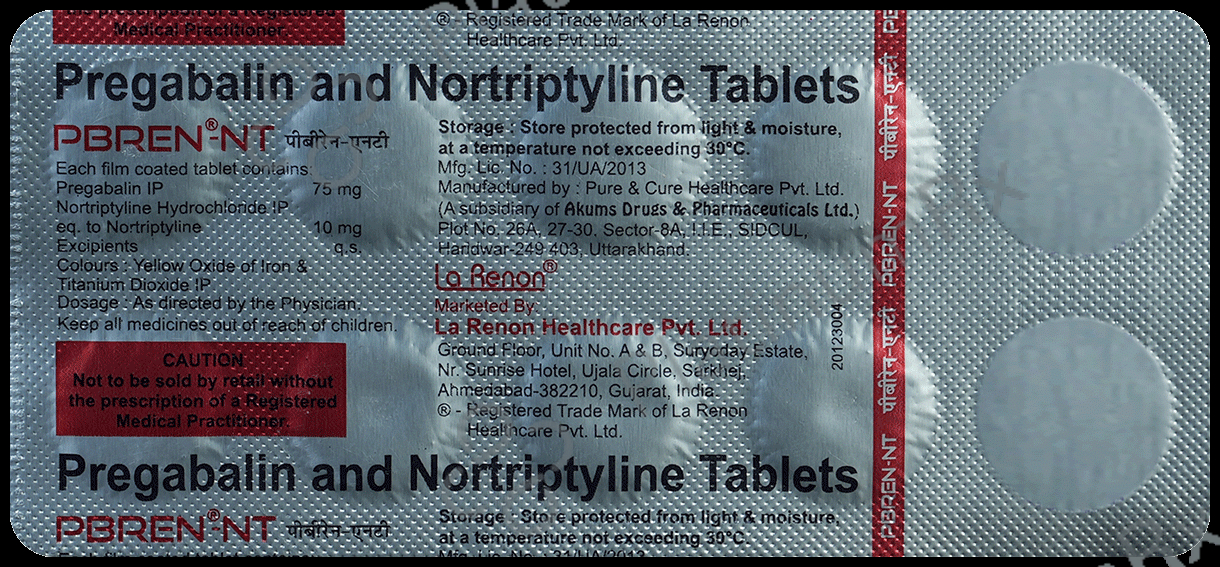 Pbren NT 75mg/10mg Tablet