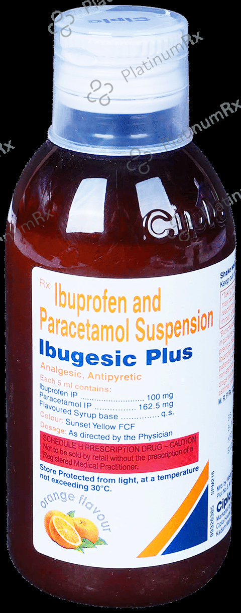 Ibugesic Plus 100/162.5mg Oral Suspension Orange 100ml