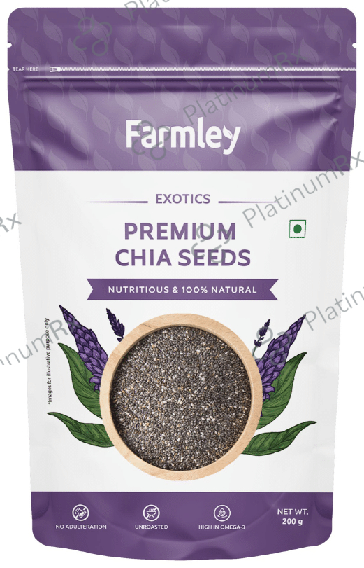 Farmley Exotics Premium Chia Seeds (200gm Each) 1 Pack