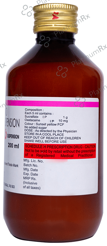 Sucral O 10/1000mg Suspension 200ml