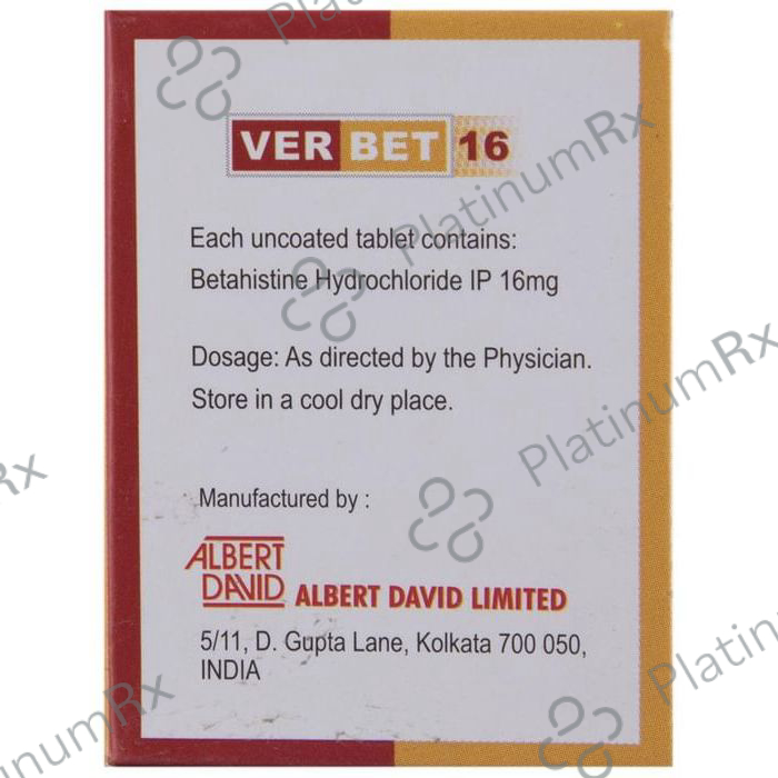 Verbet 16mg Tablet 10s