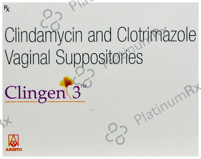 Clingen 3 100/200mg Vaginal Suppository 3s