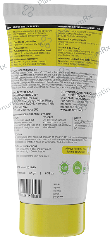 Sun Scoop Hydrating SPF 30 Body Lotion - UV Sun Protection, Moisturisation & No Tanning Lotion SPF 15