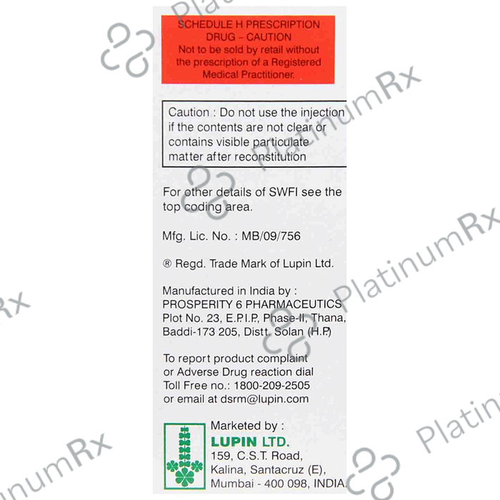 Tazar 2000/250mg Injection 1s