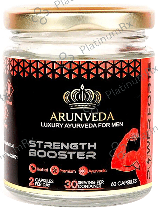Arunveda Power Forte Strength Booster Capsule for Men (60 Each) 1 Jar
