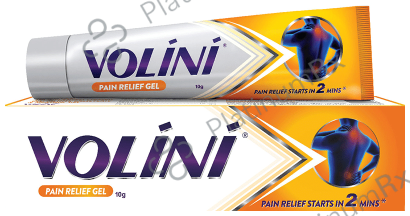 Volini Pain Relief Gel for Sprain, Muscle, Joint, Neck & Low Back Pain 10 gm