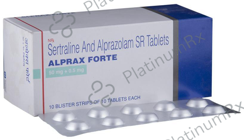 Alprax Forte 0.5 mg/50 mg Tablet