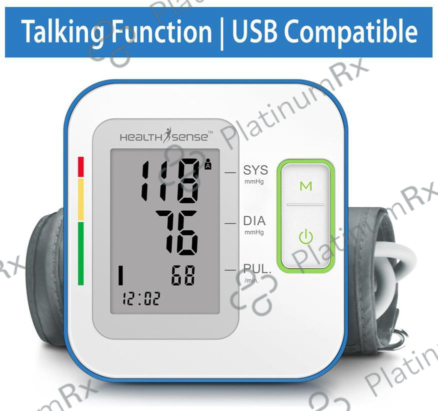 Health Sense Heart Mate Classic BP 100 Digital BP Monitor with Talking Function Blue
