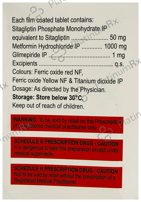 Glimisave Nexa 50mg/1mg/1000mg Tablet