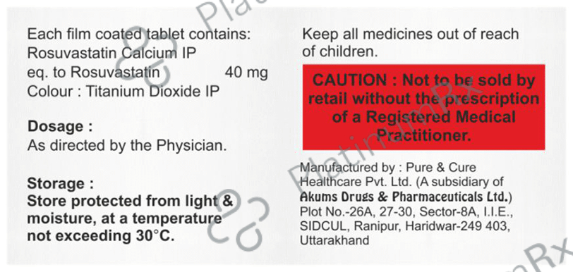 Rosuvil 40mg Tablet