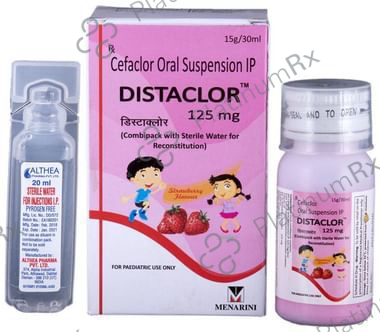 Distaclor 125mg Oral Suspension Strawberry