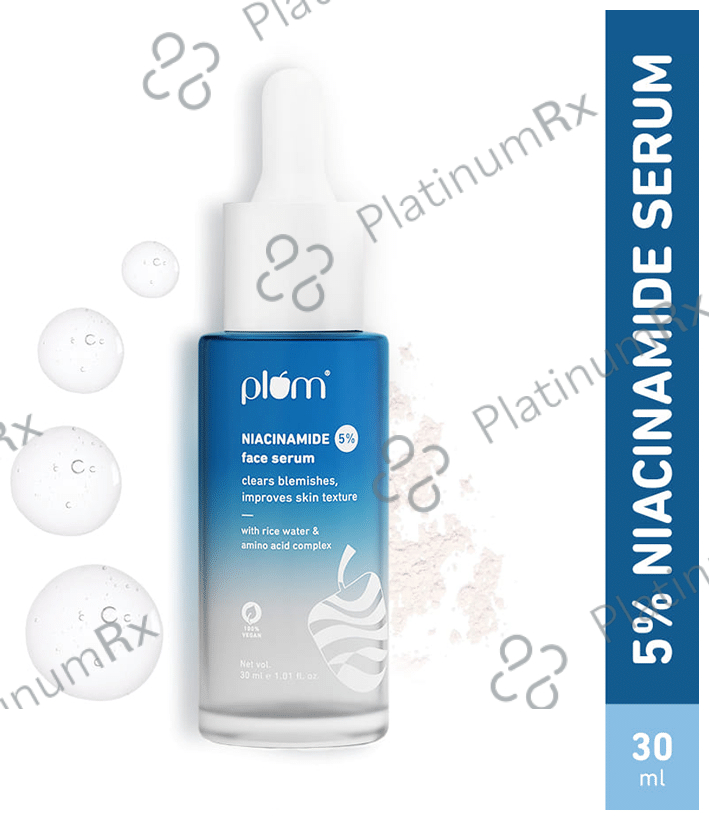 Plum 5% Niacinamide Face Serum with Rice Water - For Blemishes & Skin Texture