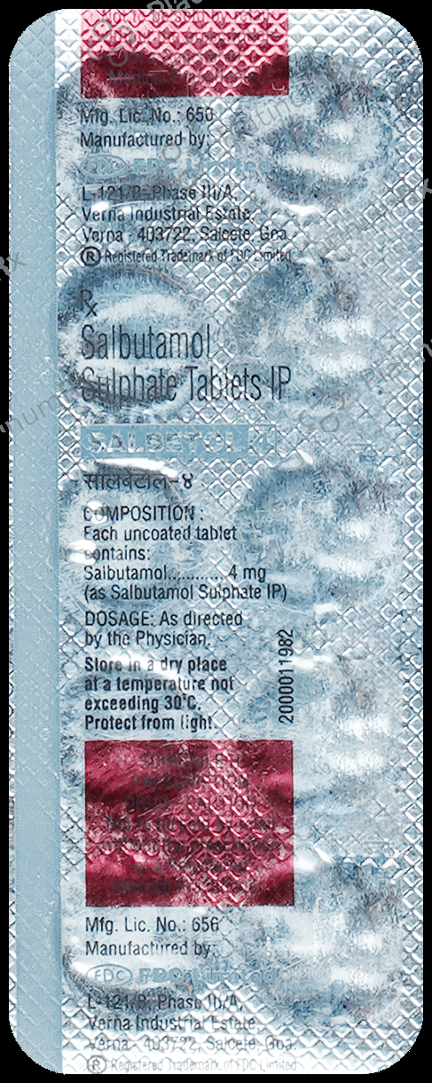 Salbetol 4mg Tablet