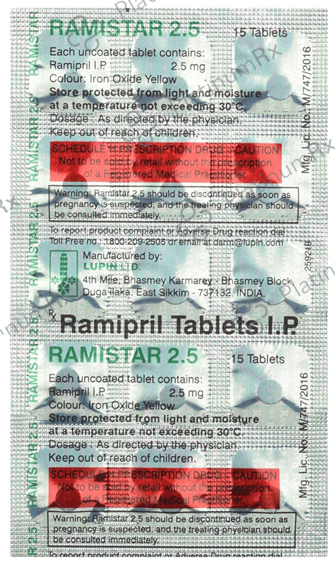 Ramistar 2.5mg Tablet 15s