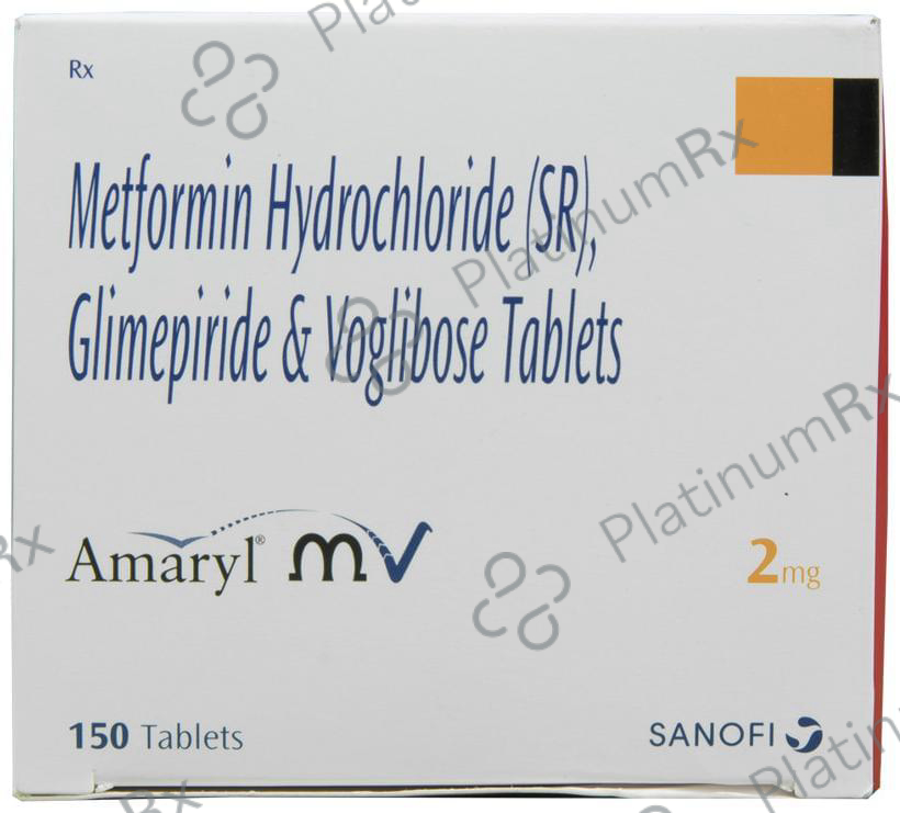 Amaryl MV 2 2/500/0.2mg Tablet SR 15s