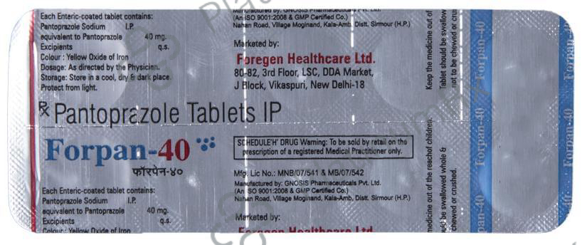 Forpan 40 Tablet 10 tablets