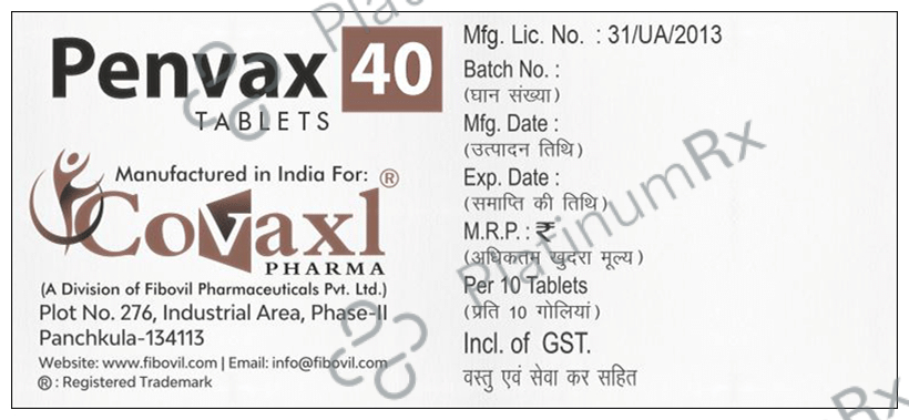 Penvax 40mg Tablet