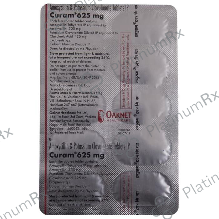 Curam 625mg Tablet