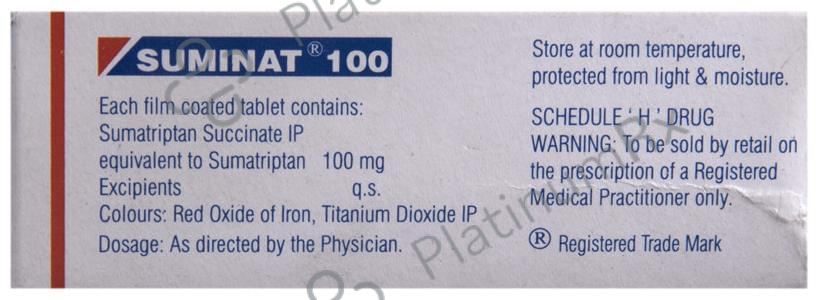 Suminat 100mg Tablet 1s