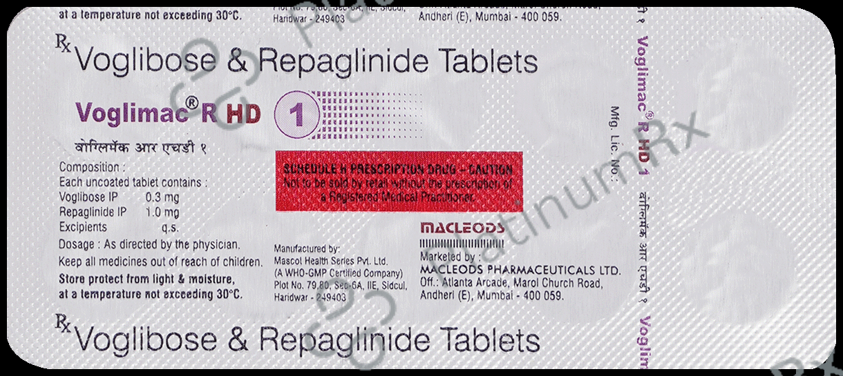 Voglimac R HD 1mg/0.3mg Tablet