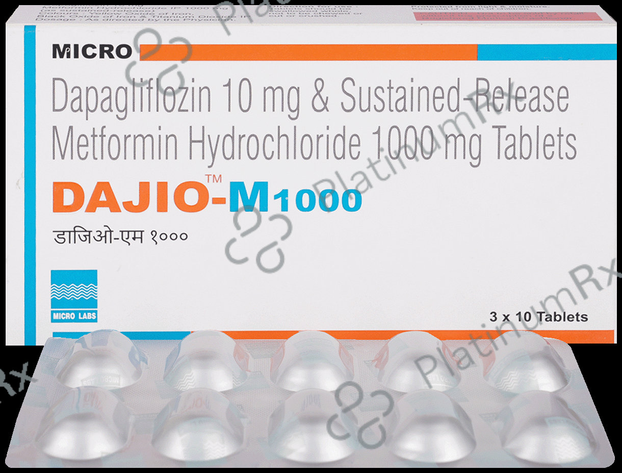 Dajio M 10mg/1000mg Tablet