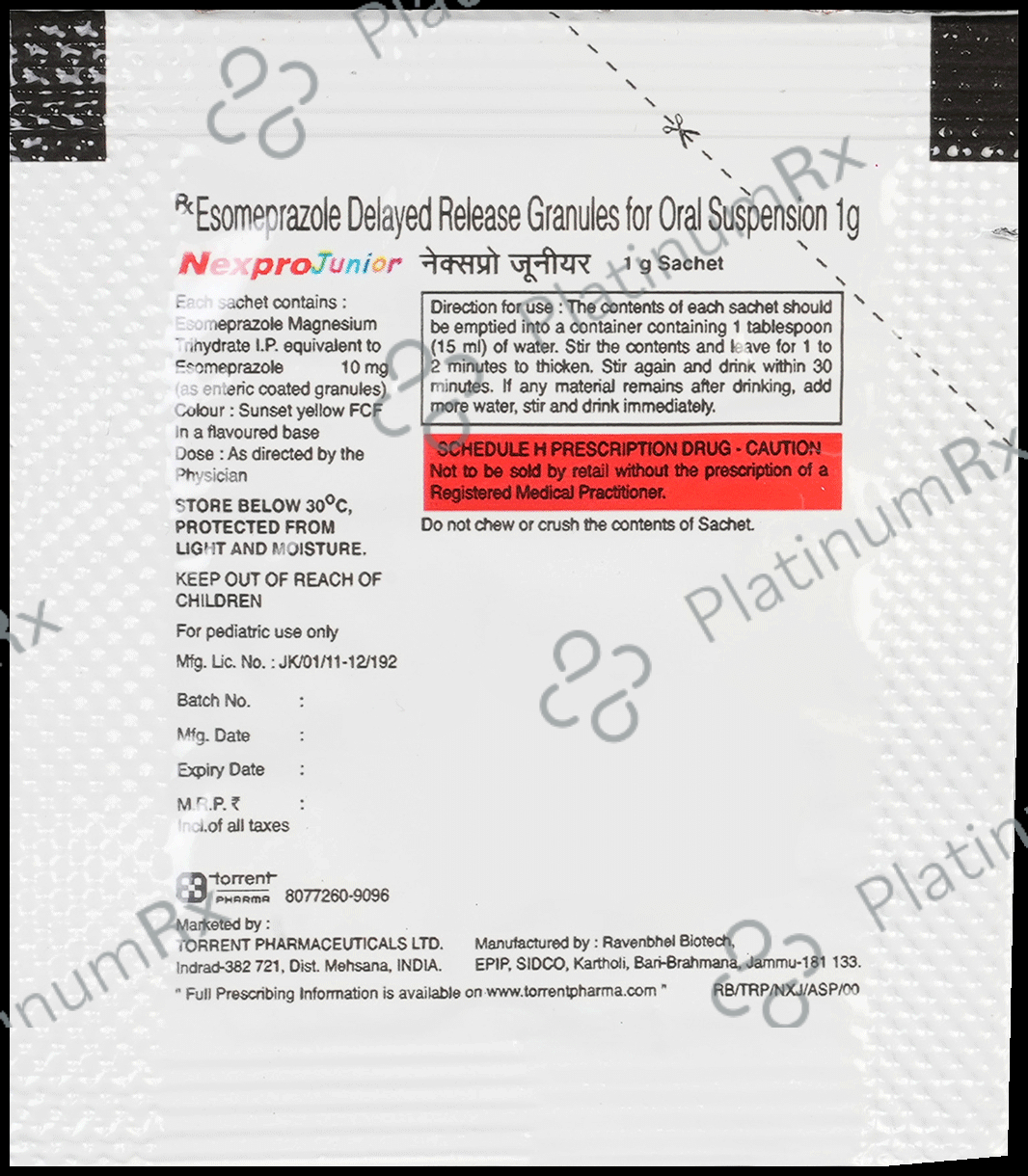 Nexpro junior 10mg Sachet 1gm