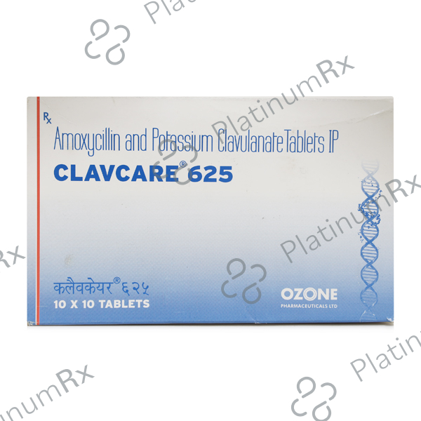 Clavcare 625 500/125mg Tablet 10s