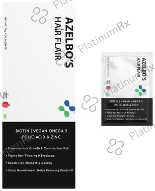 Azelbo's Hair Flair Sachet (7.5gm X 30 Each ) Apple 1 Pack