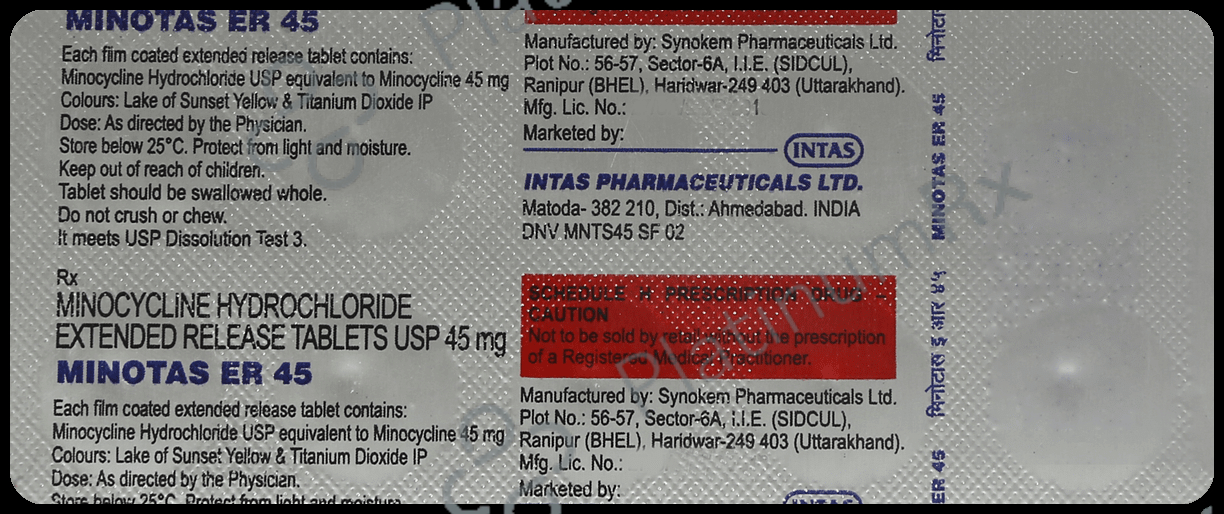 Minotas 45mg Tablet ER