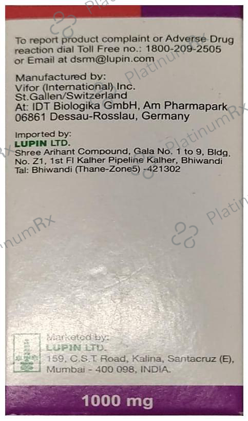 Ferinject 50mg Solution for Injection 20ml